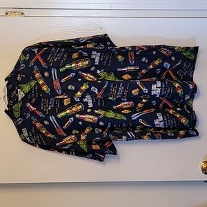Big Dogs Mens Barbeque Theme Blue Button Down Shirt Sz Large New With Tags